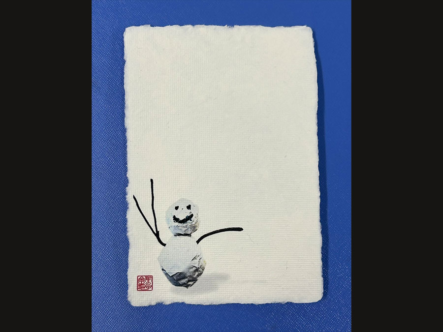 笑う雪だるま