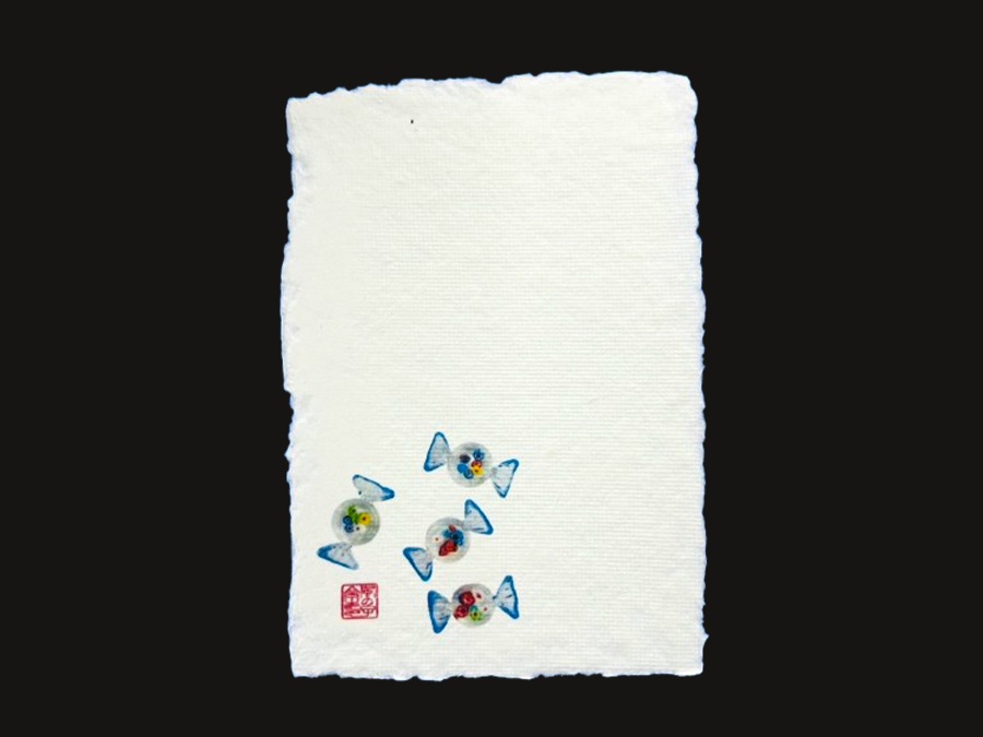 硝子飴玉4つ