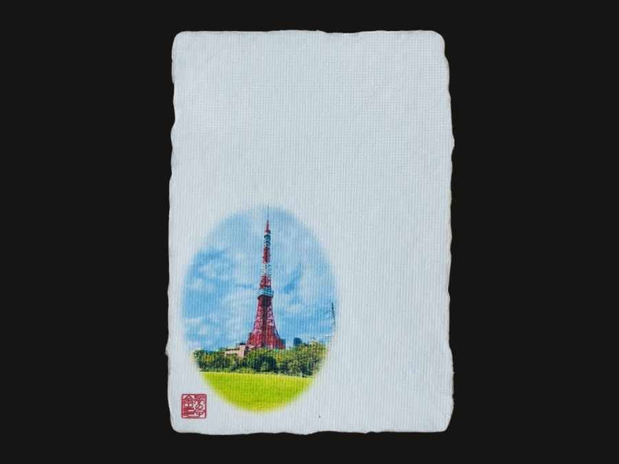 東京タワーと芝生