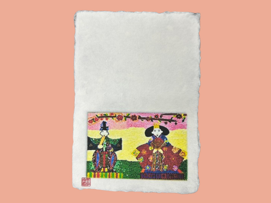 ちぎり絵 ひな祭り